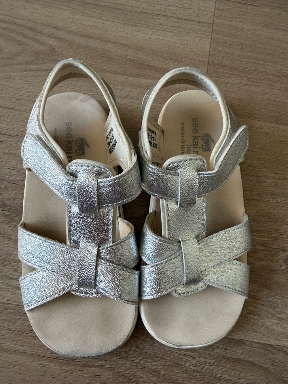 See Kai Run Silver Metallic Girls' Sandals